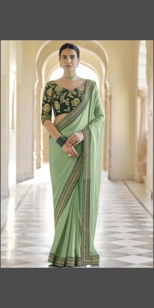 Georgette and Bengali silk saree