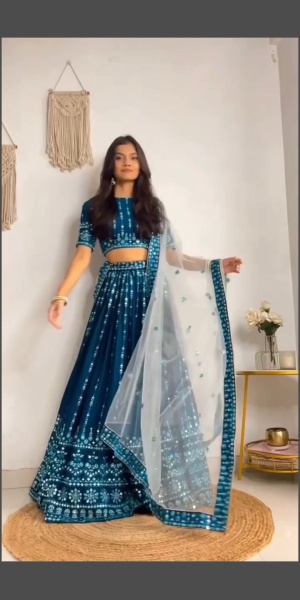 Blue lehenga choli