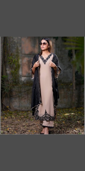 Cream palazzo suit