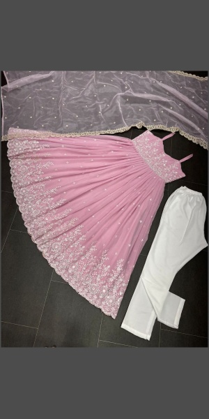 Light pink designer anarkali