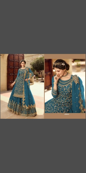 Heavily embroidered anarkali