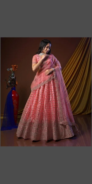 Gajiwala lehenga van netstof