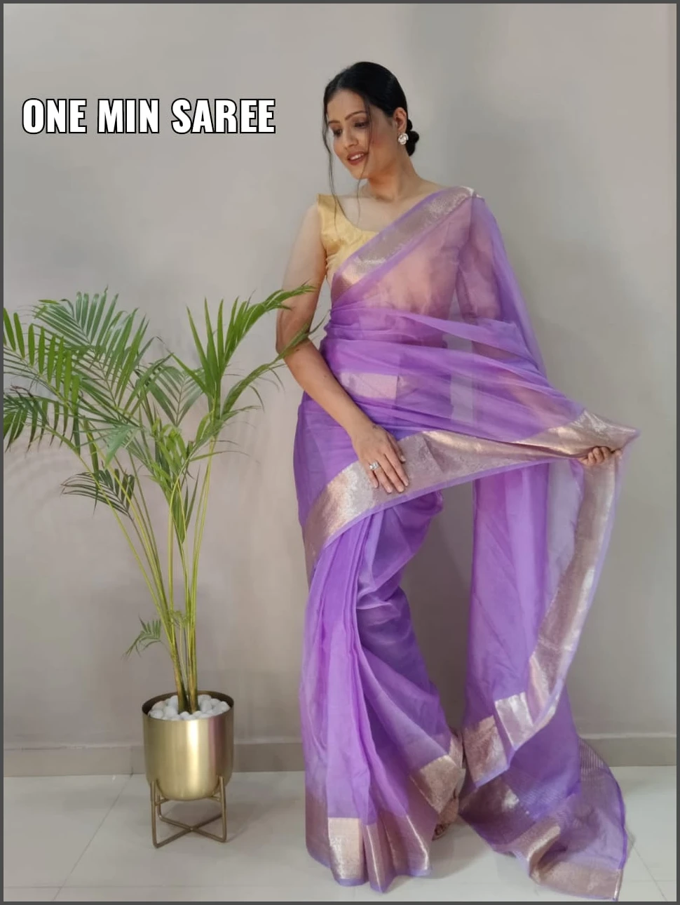 Kora organza jacquard sari