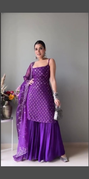 Party sharara in 4 kleuren