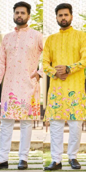 Paarv kurta pajama in 4 hit prints